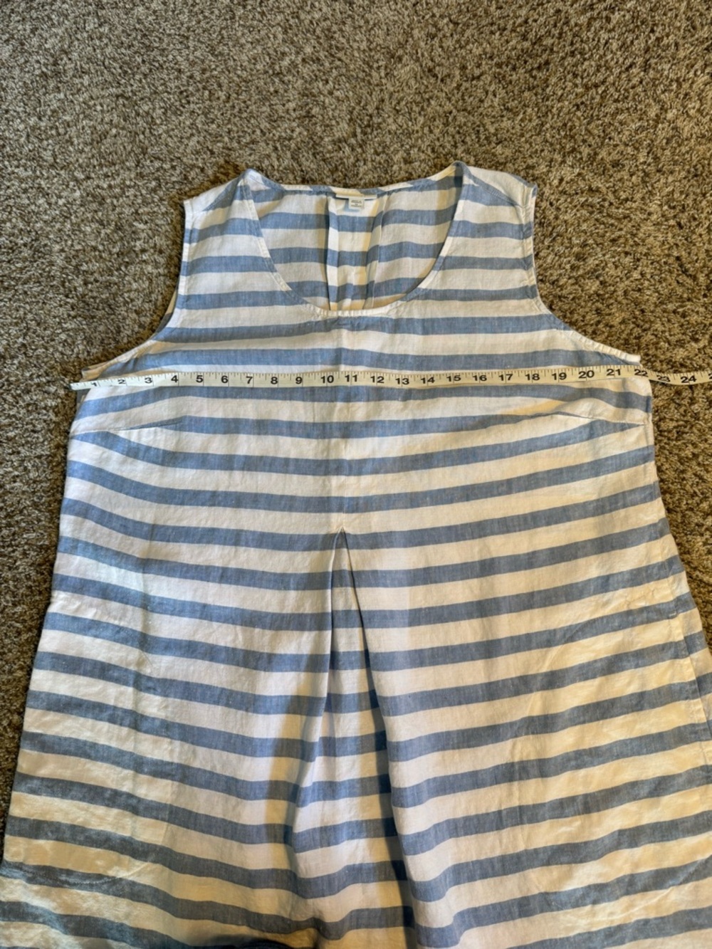 J. Jill Blue and White Striped Linen Dress - 1X - Picture 5 of 8